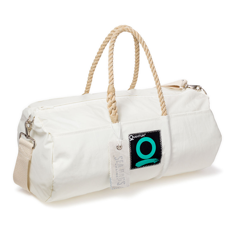 White duffle hot sale bag